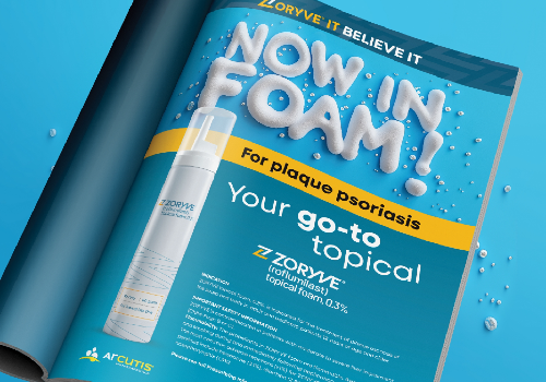 TITAN Health Awards Winner -  Arcutis | Zoryve | Foam Print Ad By SFC Group
