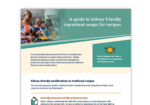 TITAN Health Awards Winner -  A guide to kidney-friendly ingredient swaps for recipes By American Kidney Fund