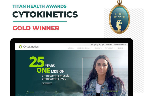 #XDS is a 2023 TITAN Award Gold winner for our redesign of the Cytokinetics corporate website!